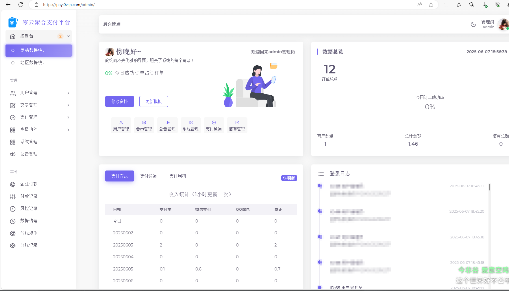 最新易支付开源模板前台+用户中心+后台三合一